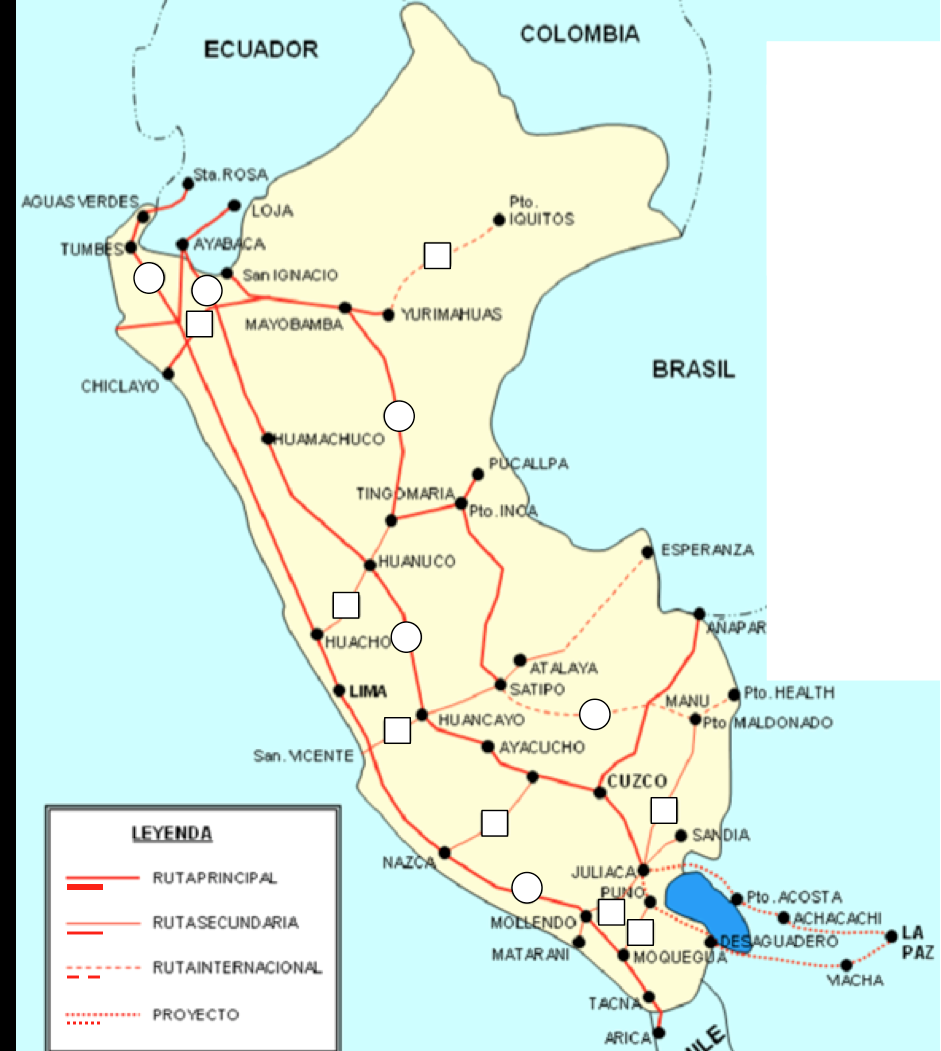 Juegos de Geografía Juego de Mapa Red Vial Perú Cerebriti