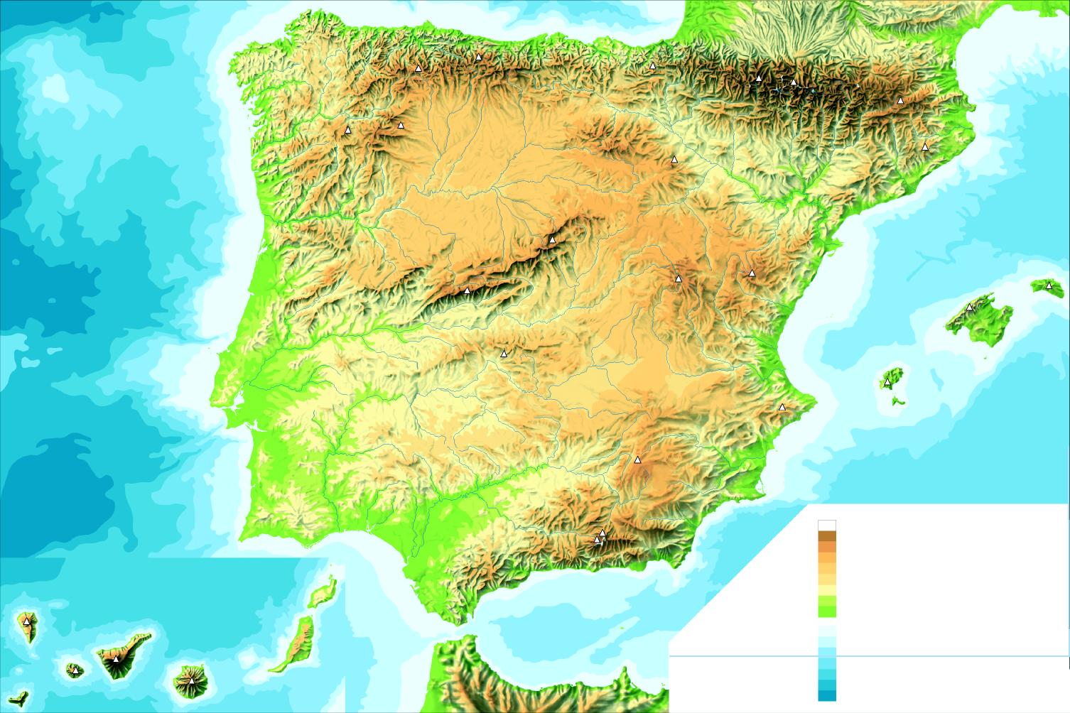 Mapa Mudo De La Peninsula Iberica
