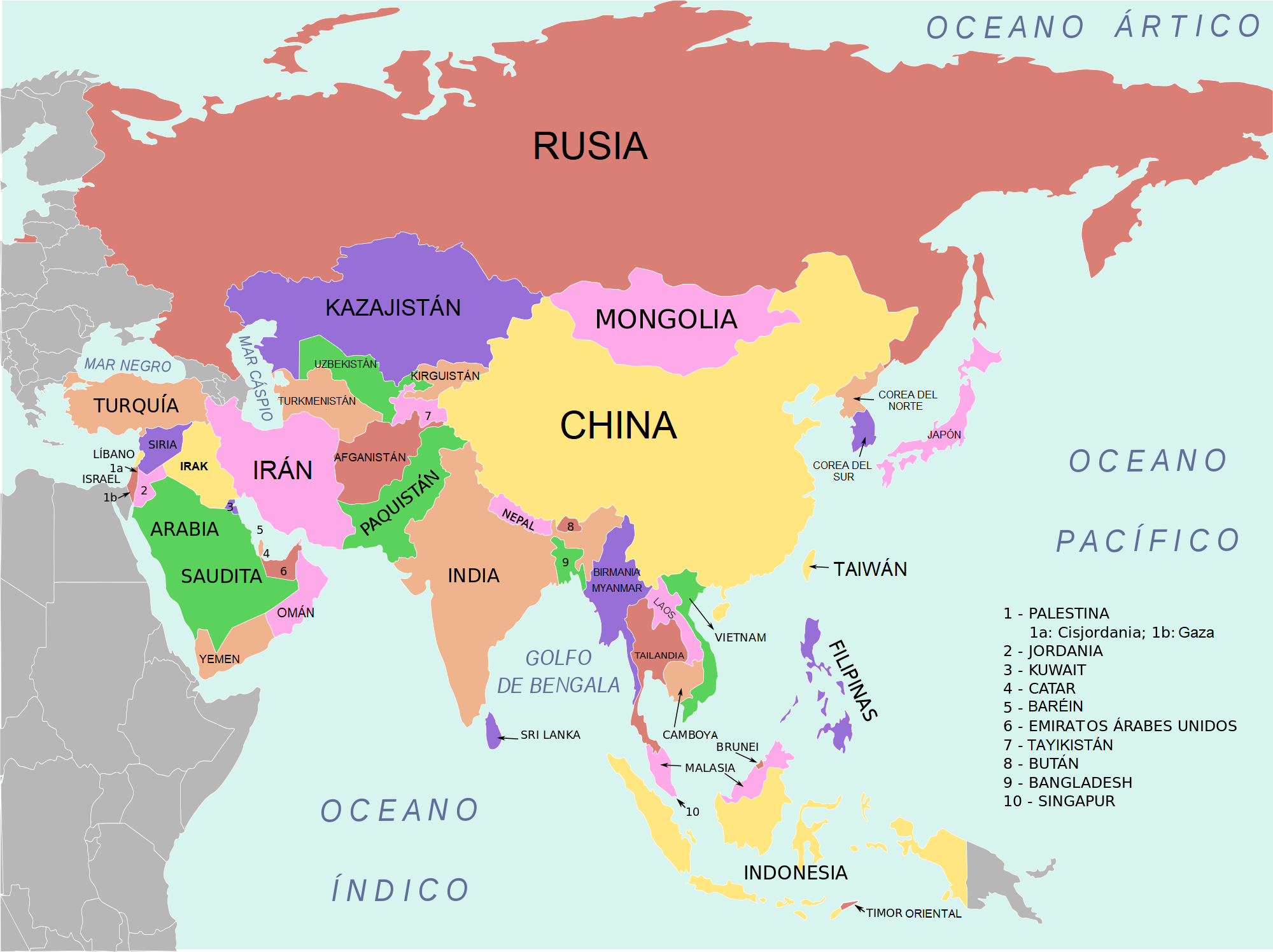 Juegos de Geografía | Juego de Principales capitales de Asia (1