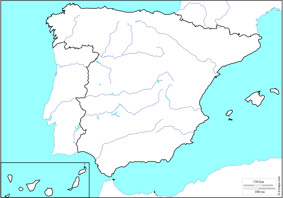 43+ Peninsula Iberica Mapa España Mudo Fisico Para Imprimir Images