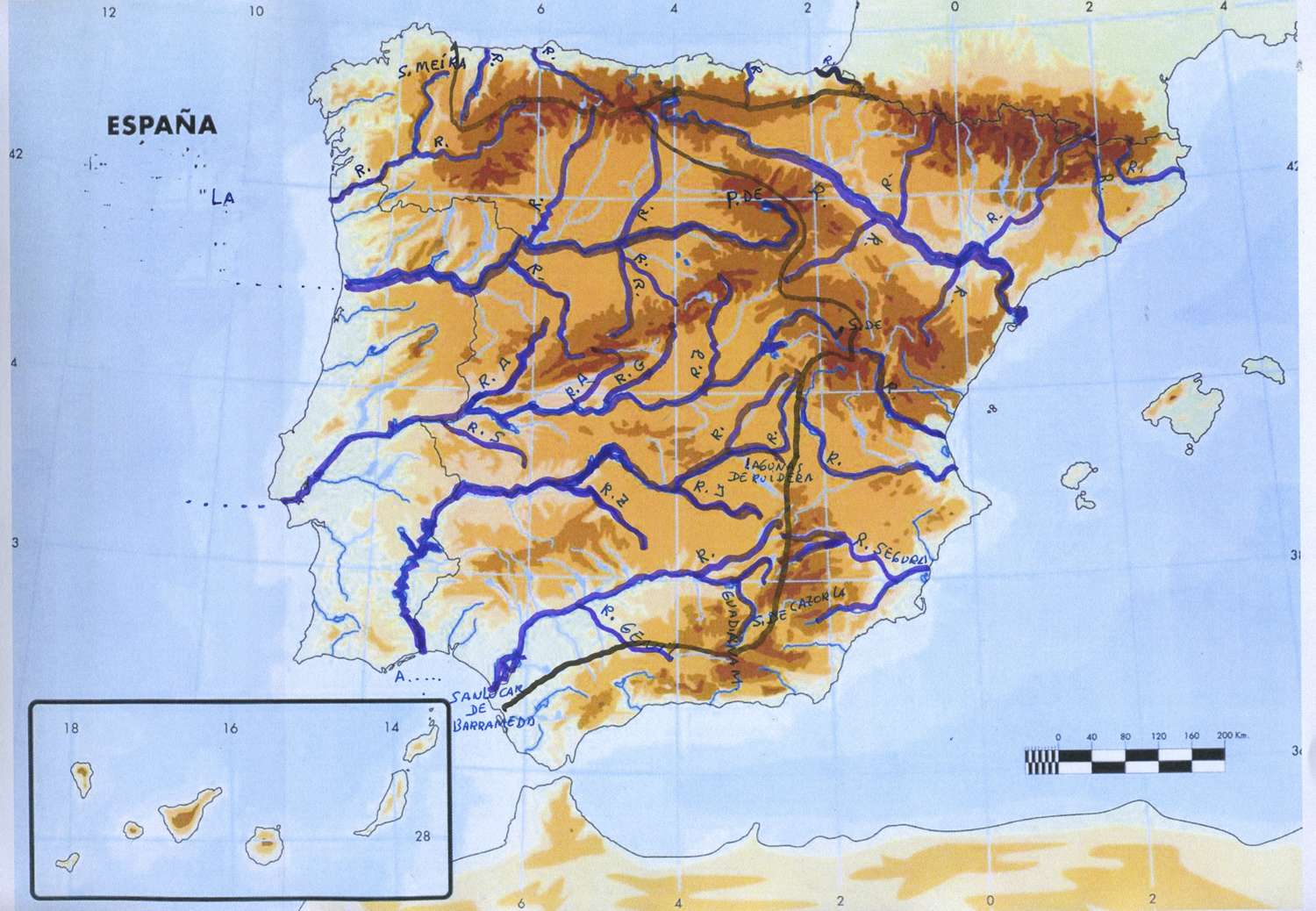 View Mapa Fisico España Rios Y Montañas Background