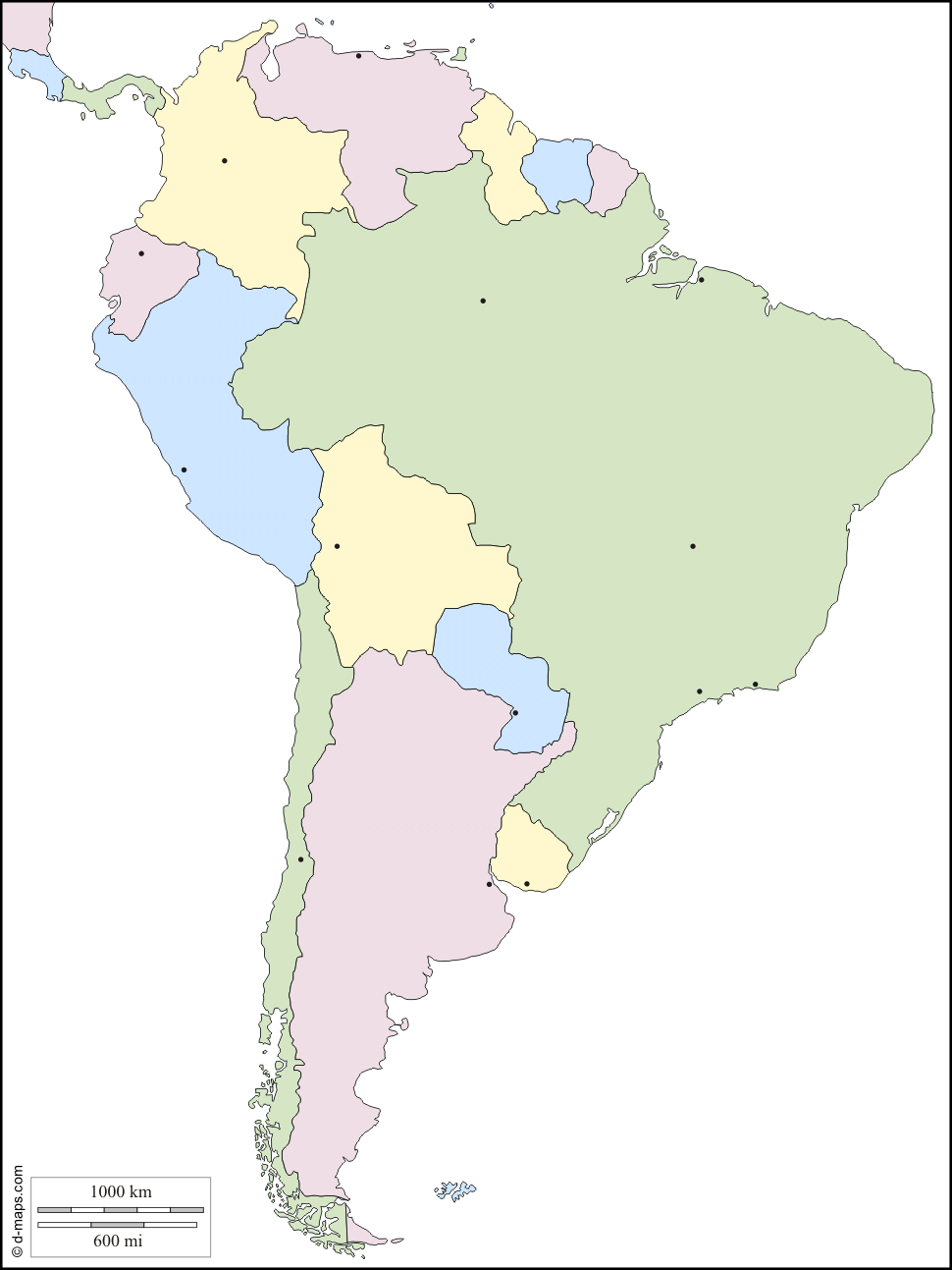 Mapa Político Mudo De America Mapa Mudo De America Del Sur - Solo Para Adultos En Estados Unidos