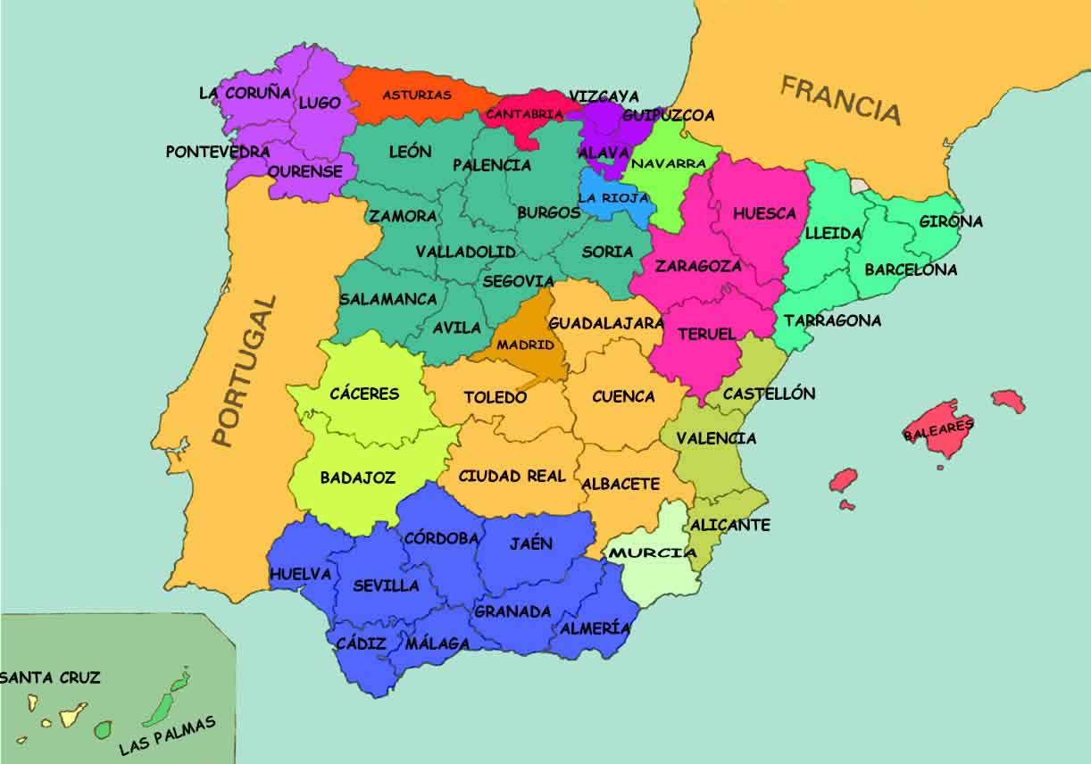 Resultado de imagen de provincias de espaÃ±a