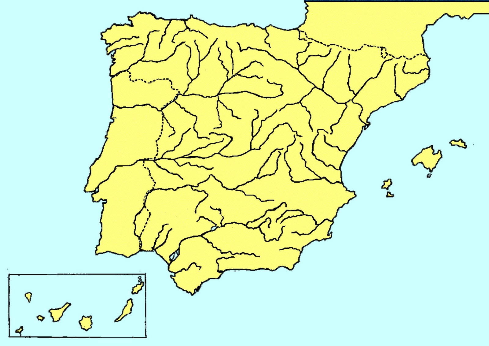 mapa de españa de rios sin nombres Juegos De Geografia Juego De Espana Rios Cerebriti mapa de españa de rios sin nombres