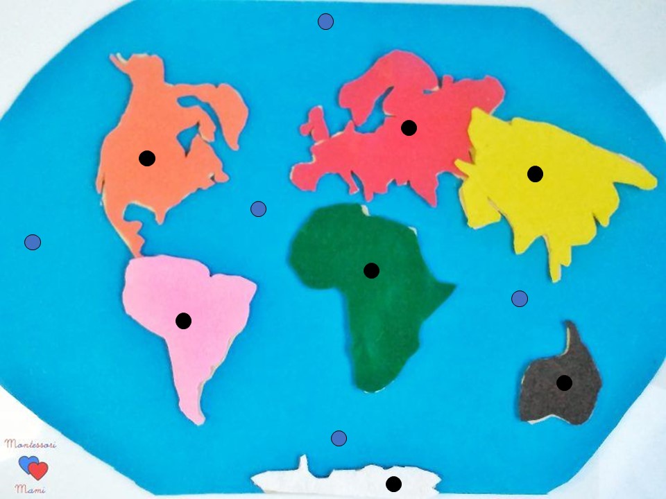 Juegos de Geografía | Juego de Continentes y Oceanos Montessori | Cerebriti