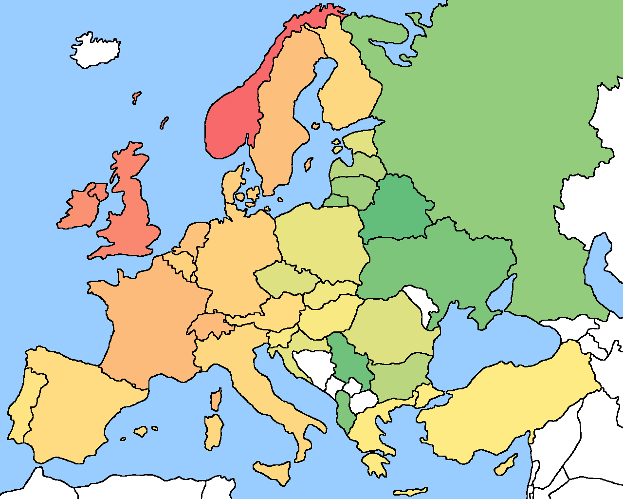 Juegos de Geografía | Juego de Países de Europa en el mapa (6) | Cerebriti