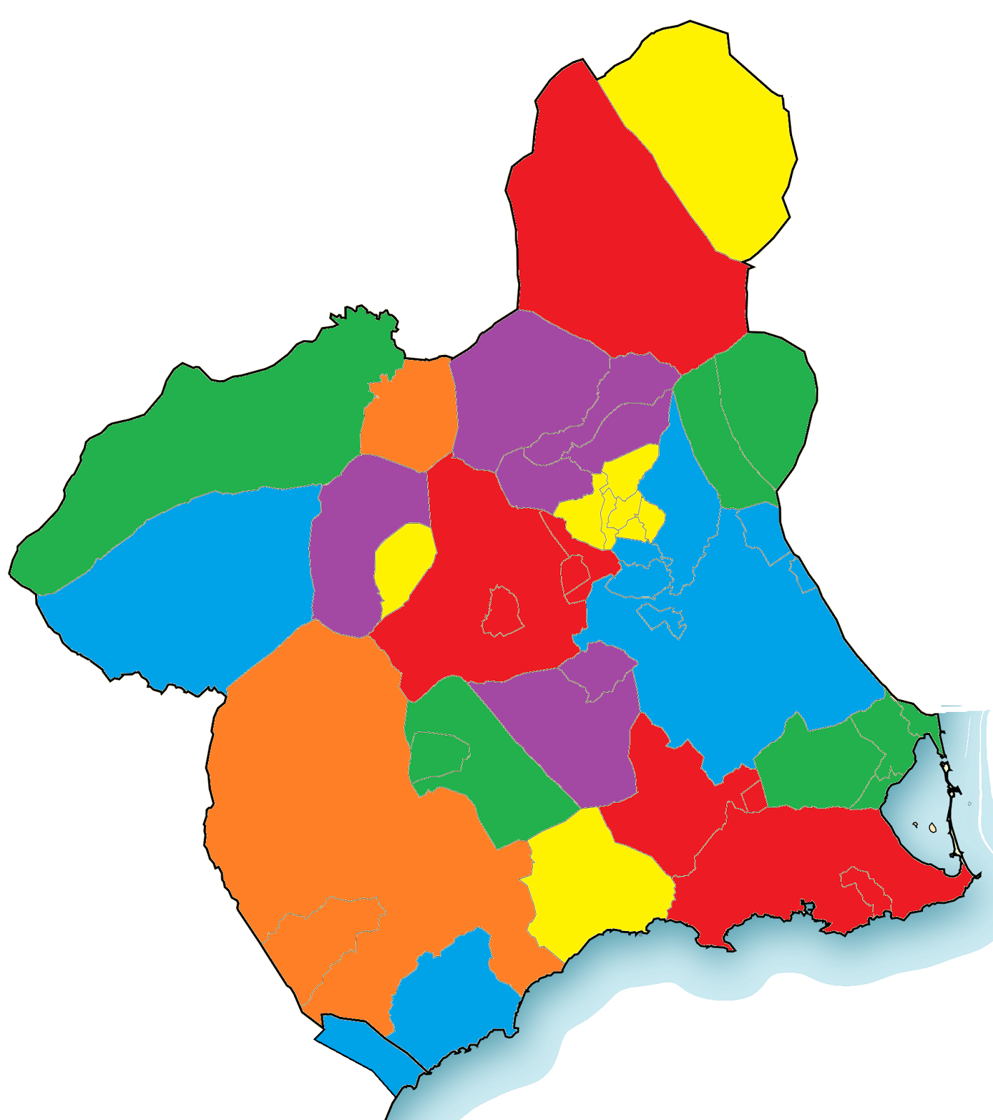 Juegos de Geografía Juego de Comarcas de la Región de Murcia Cerebriti