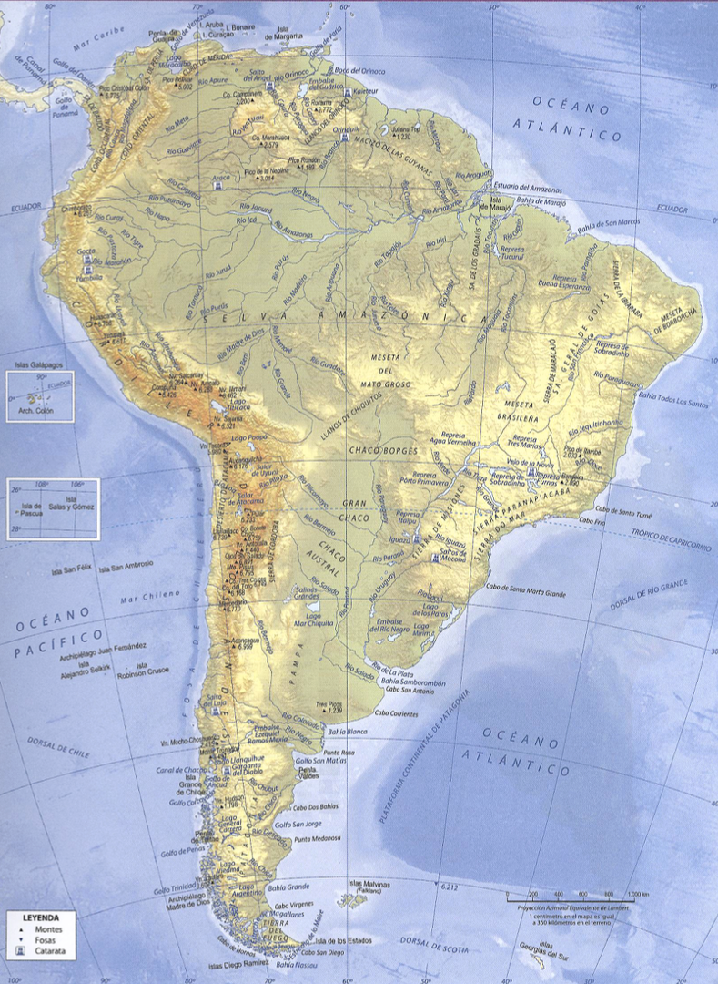 Juegos de Geografía | Juego de Sudamérica - Físico - Golfos, estrechos