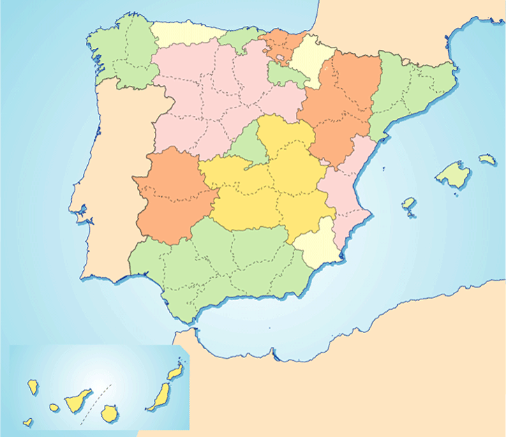 rellenar mapa politico de españa Juegos De Geografia Juego De Rellena El Mapa Politico De Espana Cerebriti rellenar mapa politico de españa