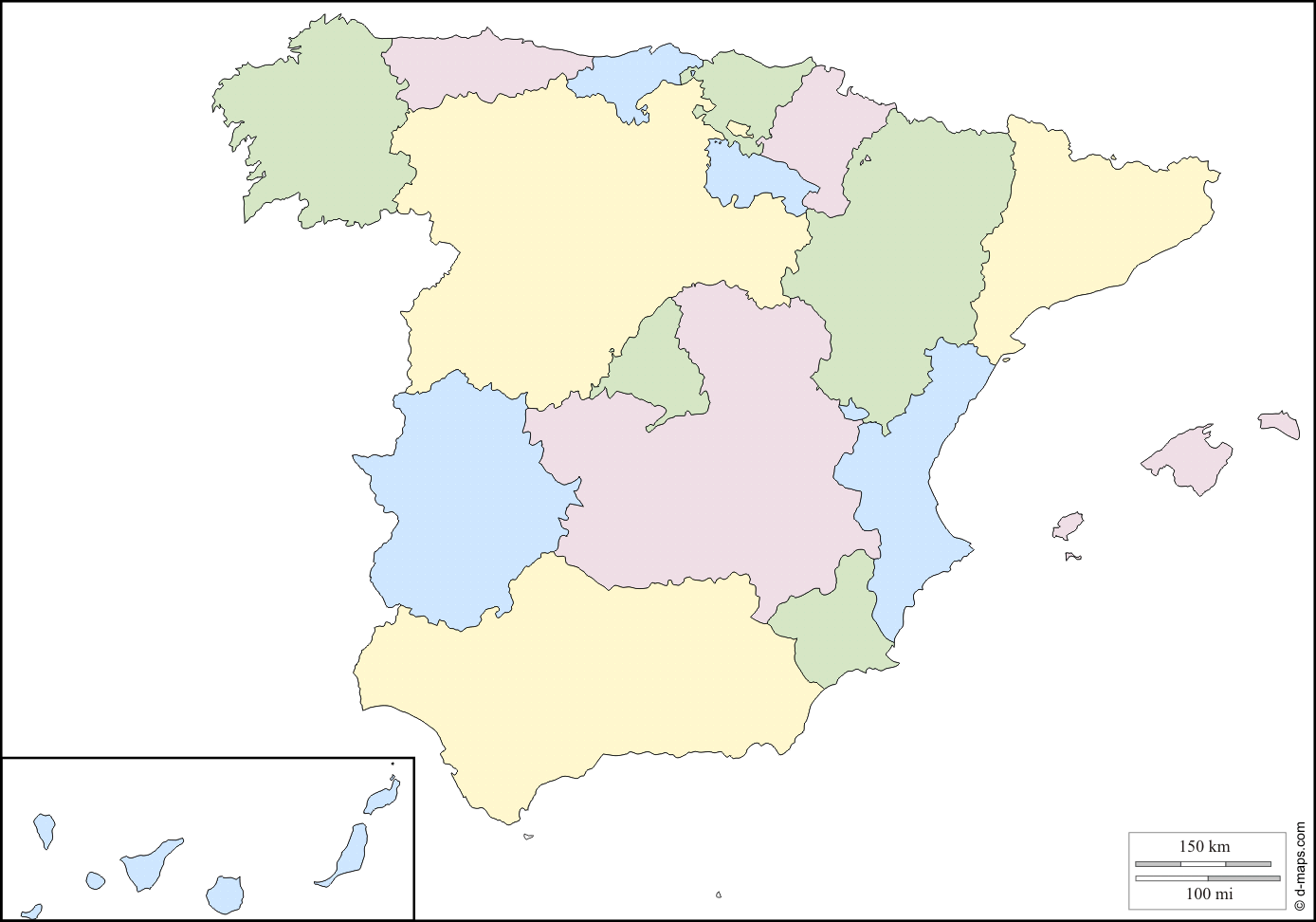 Download Mapa De España Por Comunidades Autonomas Mudo Pics