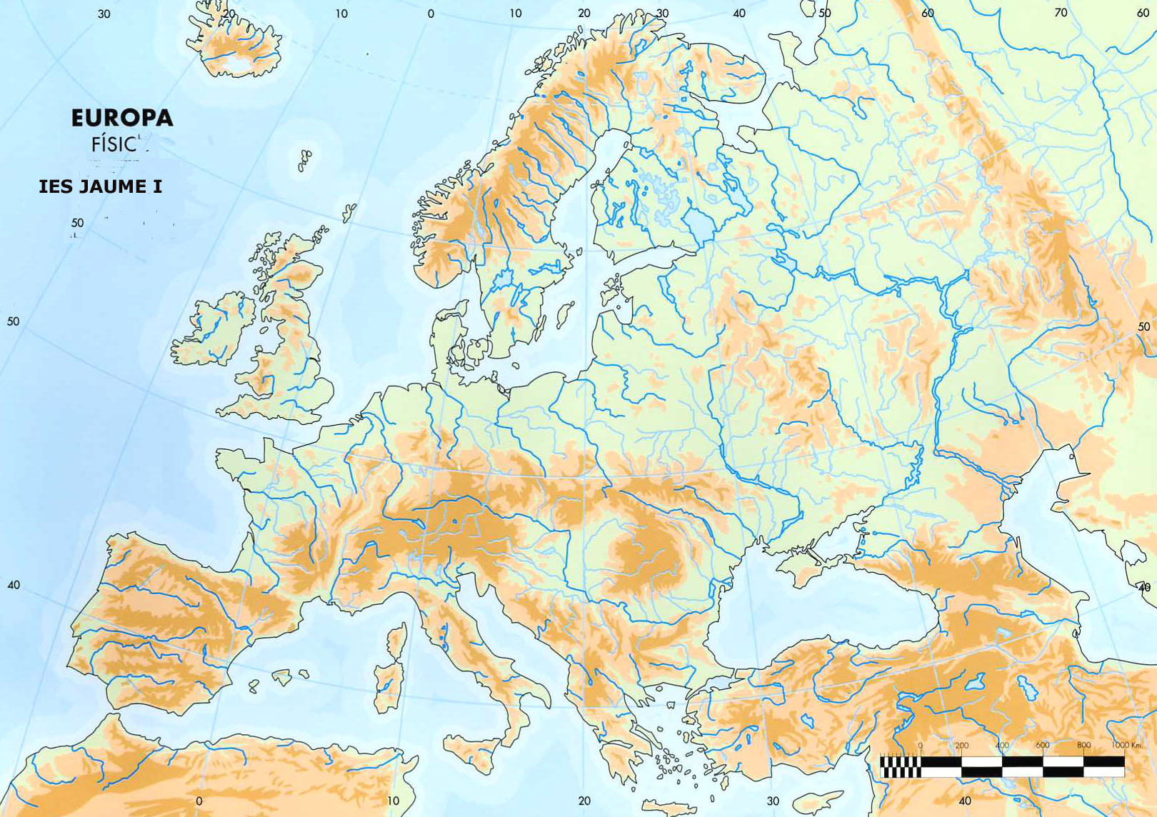 Juegos De Geografía Juego De Mapa Físico De Europa 3º Eso Cerebriti