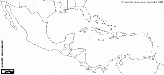 Mapa Politico De America Central Y El Caribe Para Colorear - Imagui D05